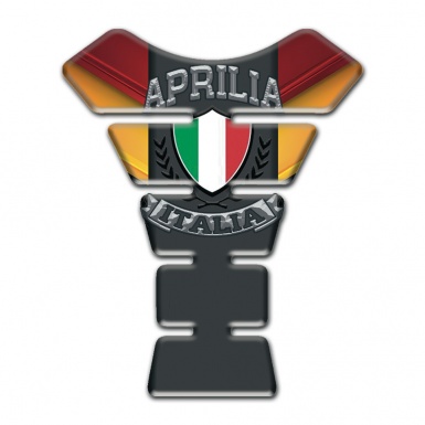 Aprilia Tank Fuse Yellow Red Background Italian Flag Logo