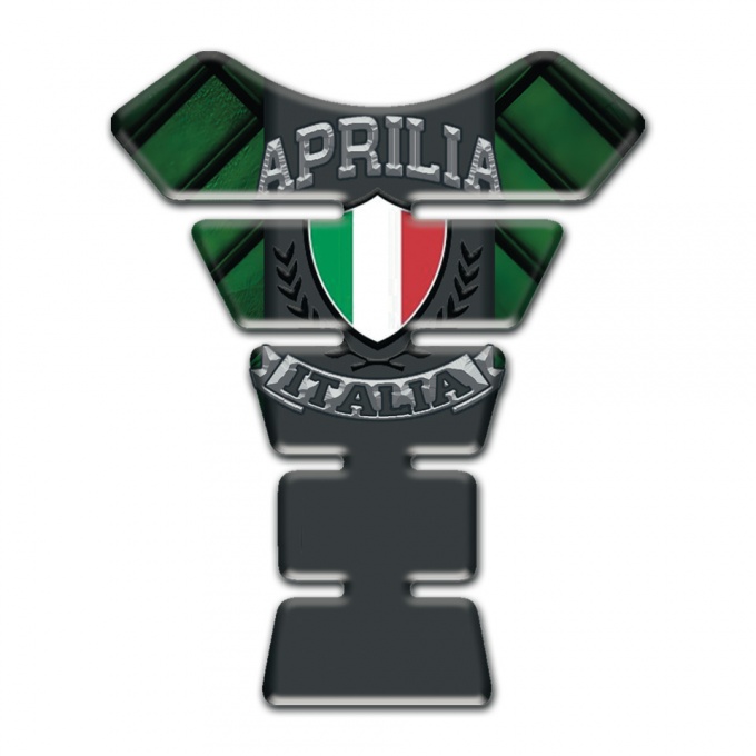 Aprilia Tank Pad Motorbike Green Parts background Italian Flag Logo