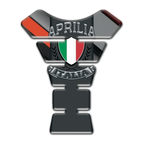 Aprilia Tank Guard Pads Gray Orange Diagonal decoration Italian Flag Logo