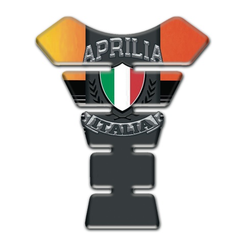 Aprilia Tank Guard Pads Orange Nuances base Italian Flag Logo