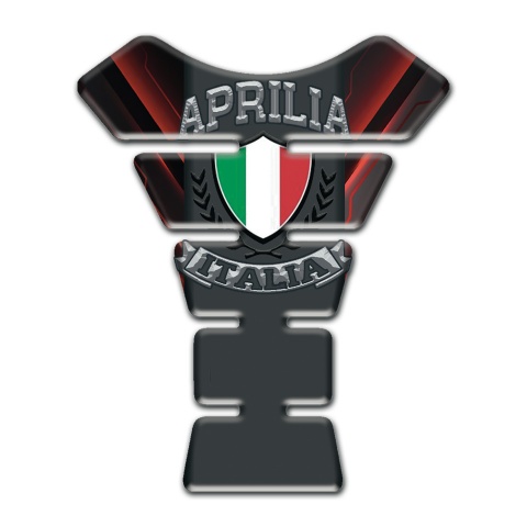 Aprilia Tank Guard Pads Silicone Sticker with Stylish Design and Italian Flag Logo