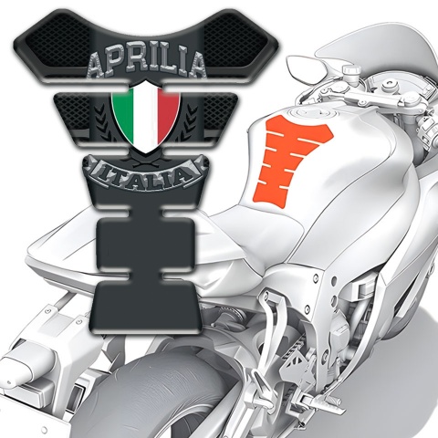 Aprilia Tank Fuse Italia Logo Style Dark Design 