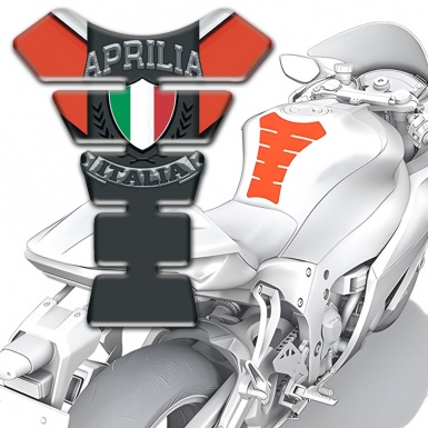 Aprilia Tank Protector Orange Background Italia Ligo Style 