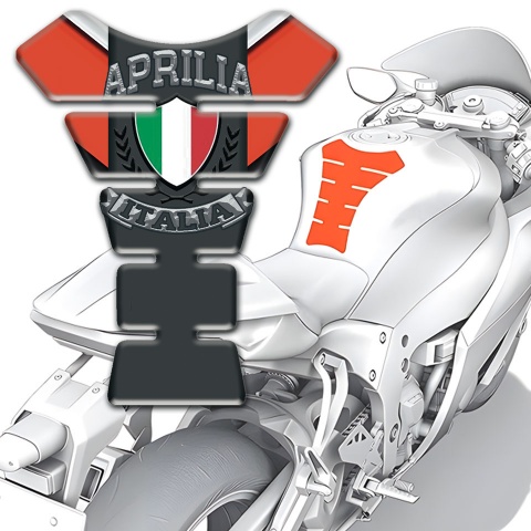Aprilia Tank Protector Orange Background Italia Ligo Style 