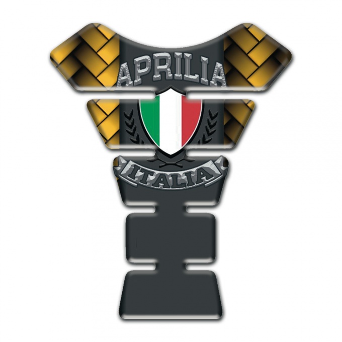 Aprilia Tank Guard Pads Yellow Mosaic Print Italian Flag Logo