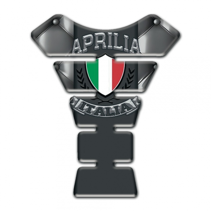 Aprilia Tank Fuse Gray Leather Effect Italia Logo Style 