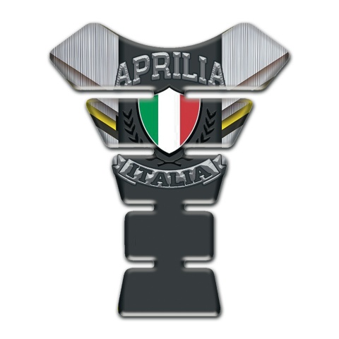 Aprilia Tank Pad Motorbike Silver Motive Background Italia Logo 