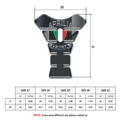 Aprilia Tank Protector Gray Diagonal Band Design 