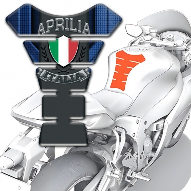 Aprilia Tank Fuse Blue Background Decoration 
