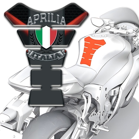 Aprilia Tank Protector Black with Red Element Background 