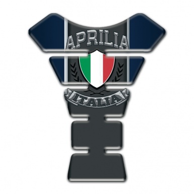 Aprilia Tank Pad Protector Dark Blue Base Italian Flag Logo