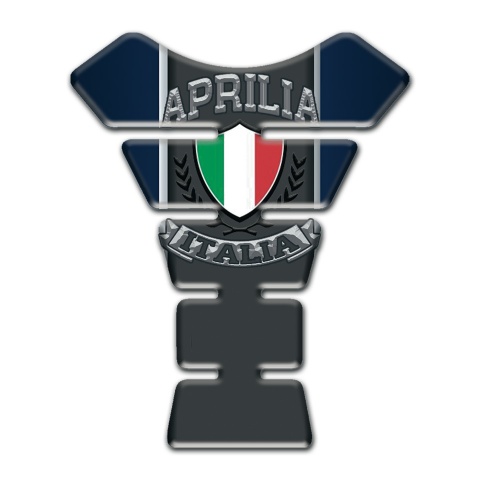 Aprilia Tank Pad Protector Dark Blue Base Italian Flag Logo