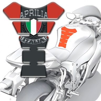Aprilia Tank Fuse Red Base Italia Logo 