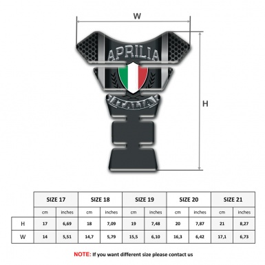Aprilia Tank Fuse Metal Tapes Design Italia Logo 