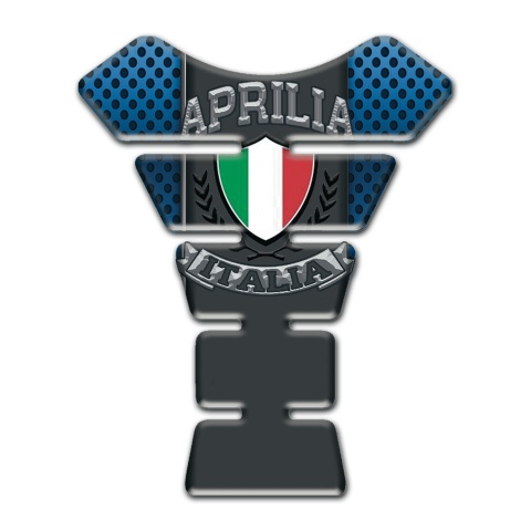 Aprilia Tank Guard Pads Blue Perforated Surface Design 