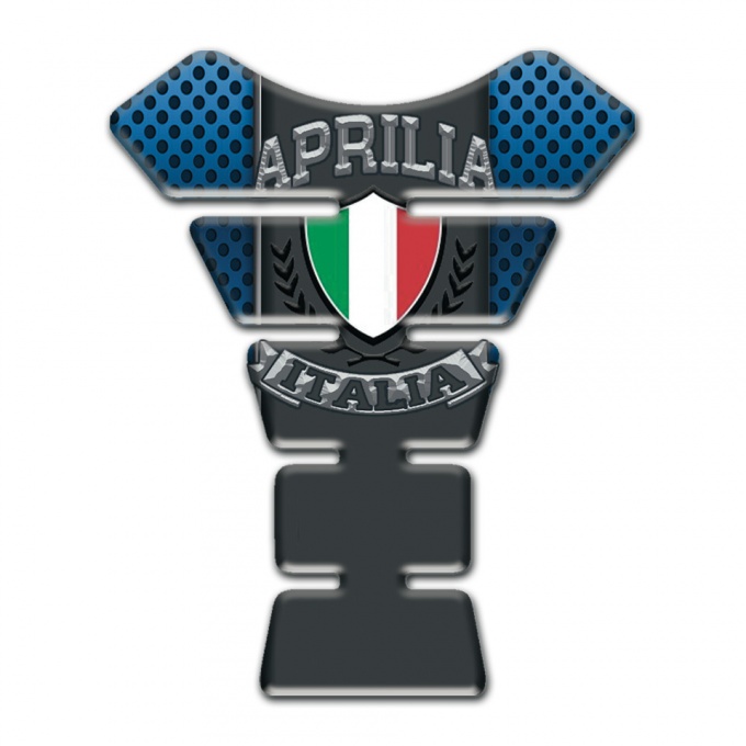Aprilia Tank Guard Pads Blue Perforated Surface Design 