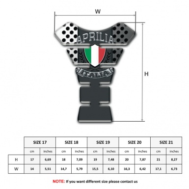 Aprilia Tank Fuse High-Quality Silicone Sticker italia Style 