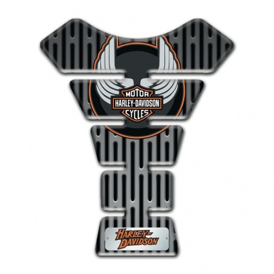 Harley Davidson Tank Pad Protector Base with Gray Ornament and Wings Logo 