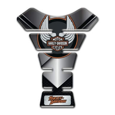 Harley Davidson Tank Pad Protector Chromed BaseWings Logo 