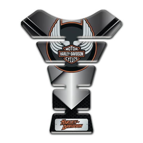 Harley Davidson Tank Pad Protector Chromed BaseWings Logo 
