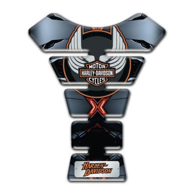 Harley Davidson Tank Guard Pads Red Black base Wings Logo 
