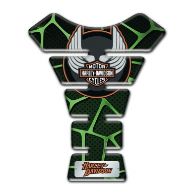 Harley Davidson Tank Pad Protector Black with Green patterns Model 