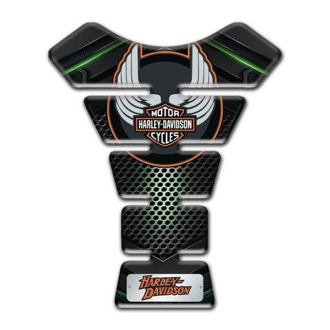 Harley Davidson Tank Fuse Green Shadow base Wings Logo 