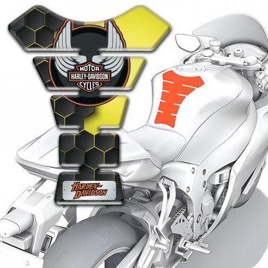 Harley Davidson Tank Pad Protector Stylish Model with Wings Logo 