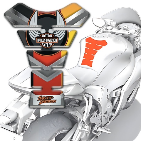 Harley Davidson Tank Fuse Multicolored Model with Wings Logo 