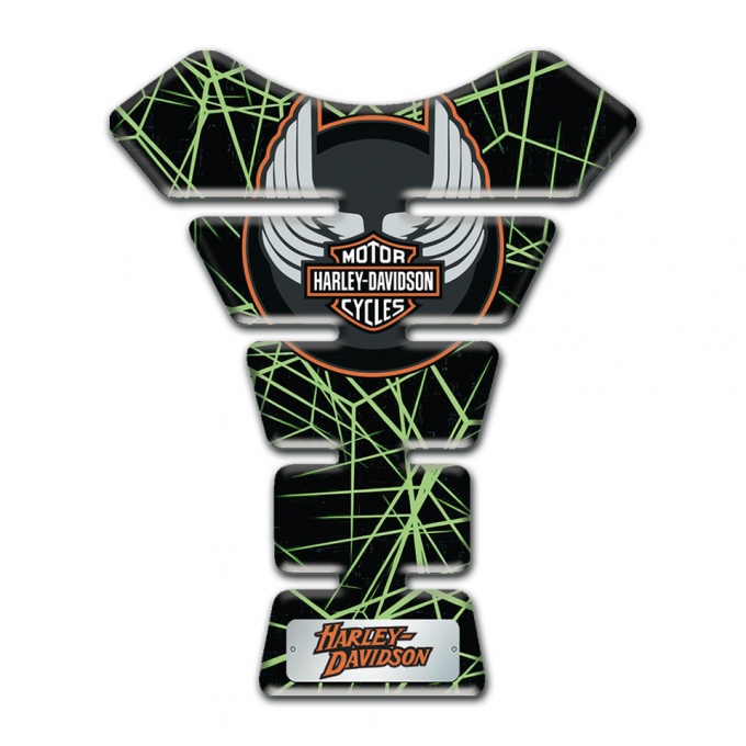 Harley Davidson Tank Pad Motorbike Green Spider Web Edition 