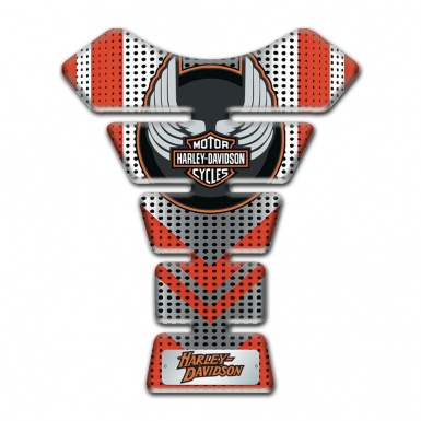 Harley Davidson Tank Guard Pads Silver Red Edition 