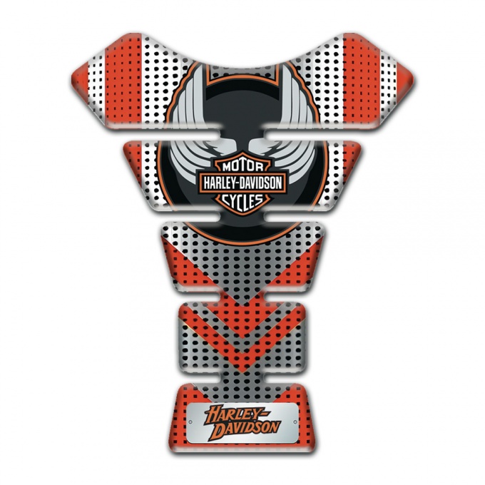 Harley Davidson Tank Guard Pads Silver Red Edition 
