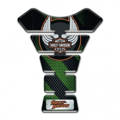 Harley Davidson Tank Pad Protector Black with Green Tape edition 