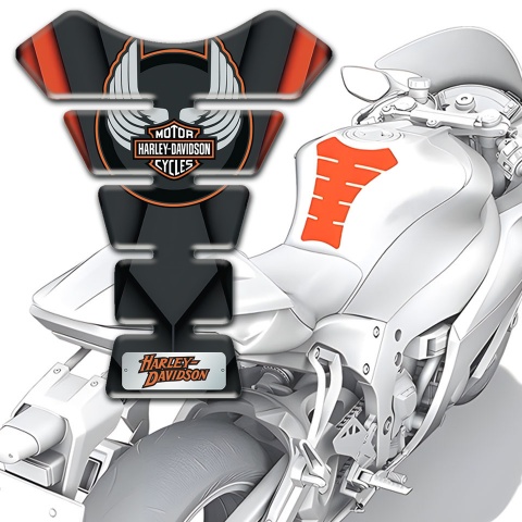 Harley Davidson Tank Pad Motorbike Silicone Sticker 