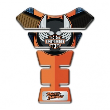 Harley Davidson Tank Pad Protector Orange Nuances Motive 