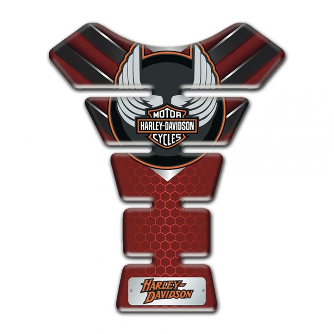 Harley Davidson Tank Pad Motorbike Red with Nikel details 