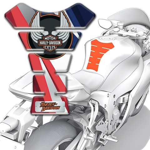 Harley Davidson Tank Guard Pads Pink Patterns Motive 