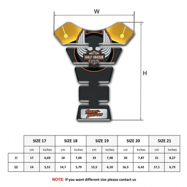 Harley Davidson Tank Protector Yellow Black Edition 