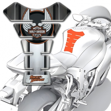 Harley Davidson Tank Protector Metal Center Panel Effect 