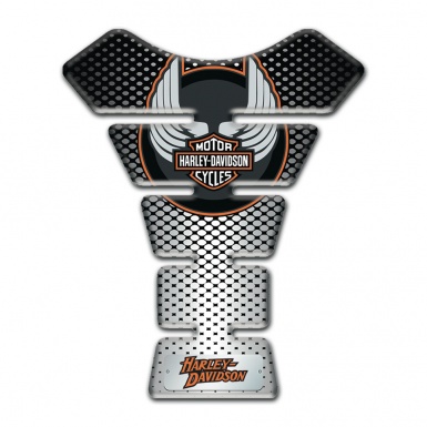 Harley Davidson Tank Guard Pads Silver Black Style 
