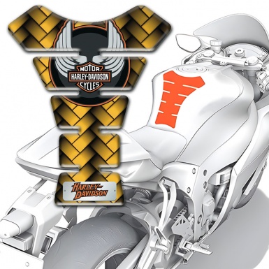 Harley Davidson Tank Protector Yellow Mosaic Edition 