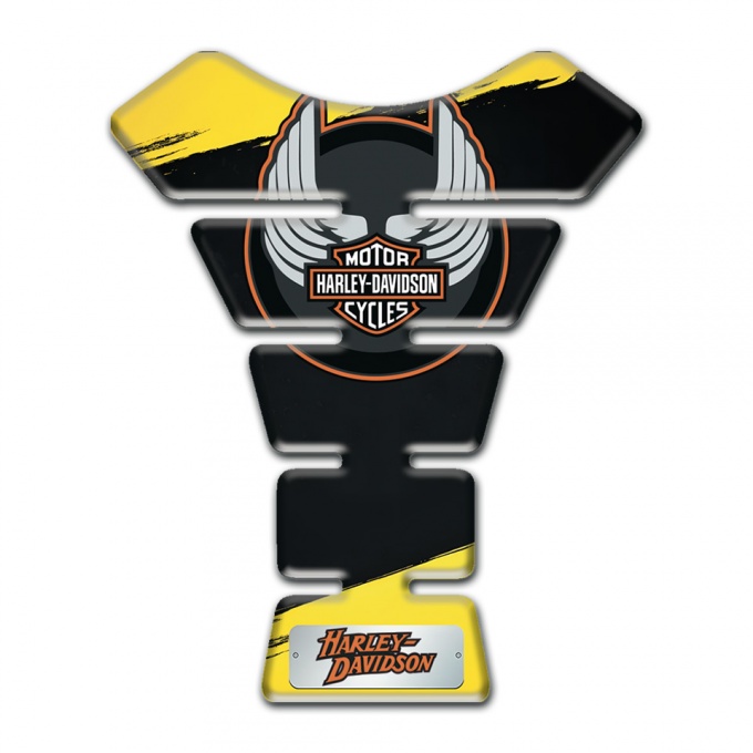 Harley Davidson Tank Guard Pads Yellow Black Decoration 