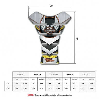 Harley Davidson Tank Fuse Silver Yellow edition 