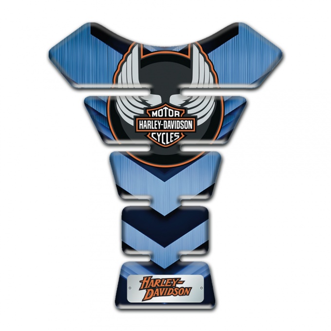 Harley Davidson Tank Guard Pads Light and Dark Blue Decoration 