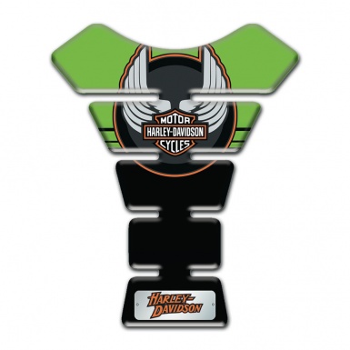 Harley Davidson Tank Pad Protector Green Black Print 