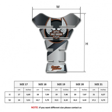 Harley Davidson Tank Pad Motorbike Diagonal Gray Print 