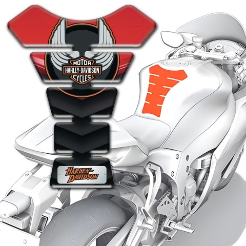 Harley Davidson Tank Protector Red Black Print 