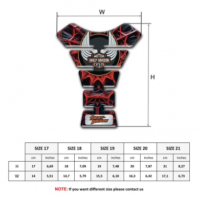 Harley Davidson Tank Guard Pads Red Spider web Edition 