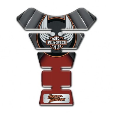 Harley Davidson Tank Fuse Gray Red Print 