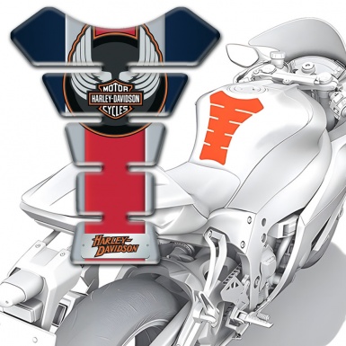 Harley Davidson Tank Protector Silicone Sticker with Unique Design